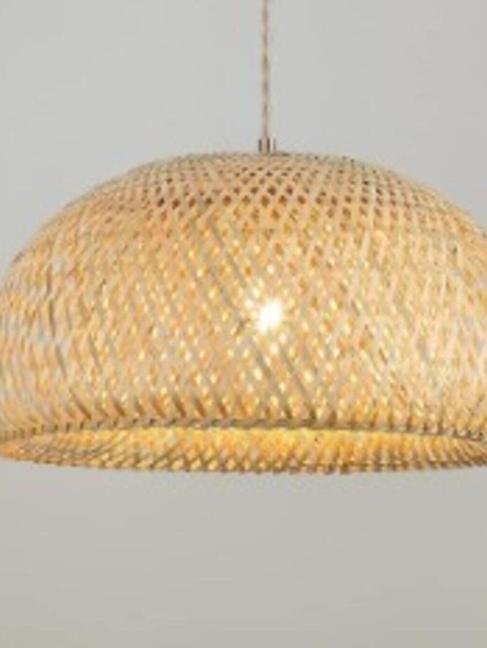 17.8" RATTAN HAND WOVEN CEILING LIGHT SHADE